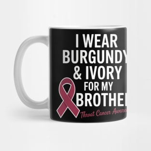 Throat Cancer Awareness Ribbon for my Brother Mug